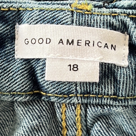 GOOD AMERICAN GOOD BOY JEANS SUPER HIGH RISE SIZE 18 - Picture 11 of 16